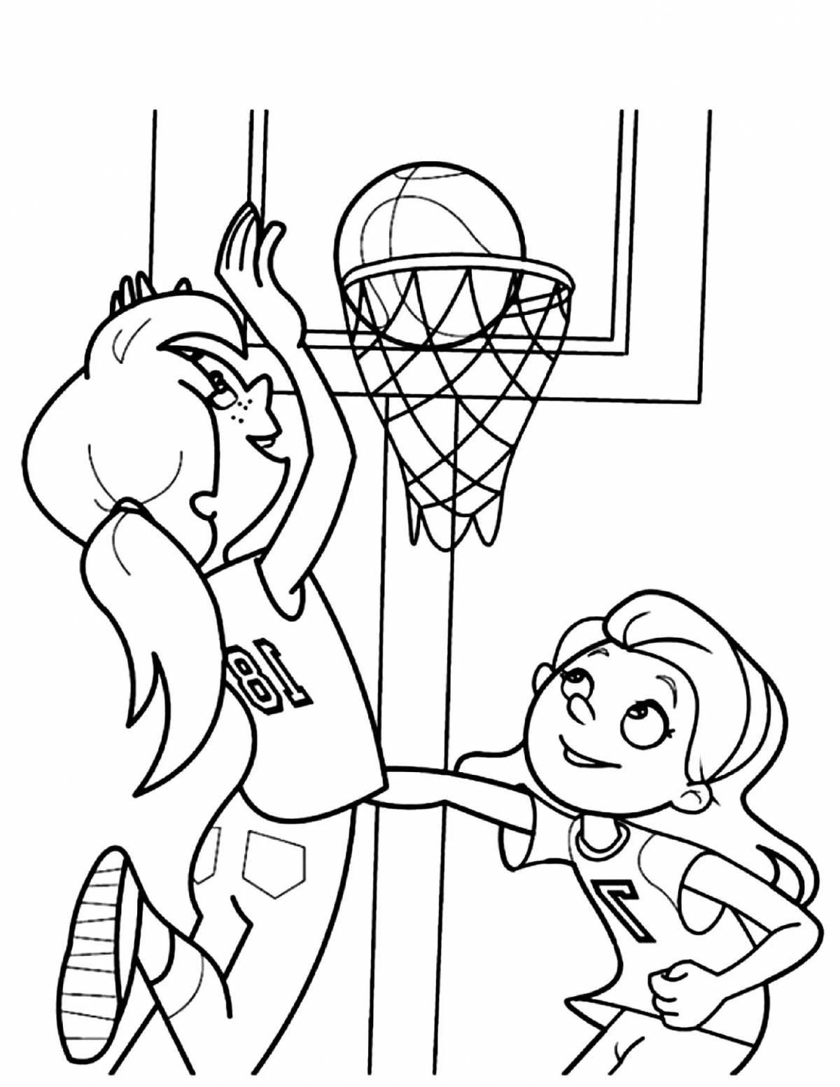 Innovative sports coloring book for kids