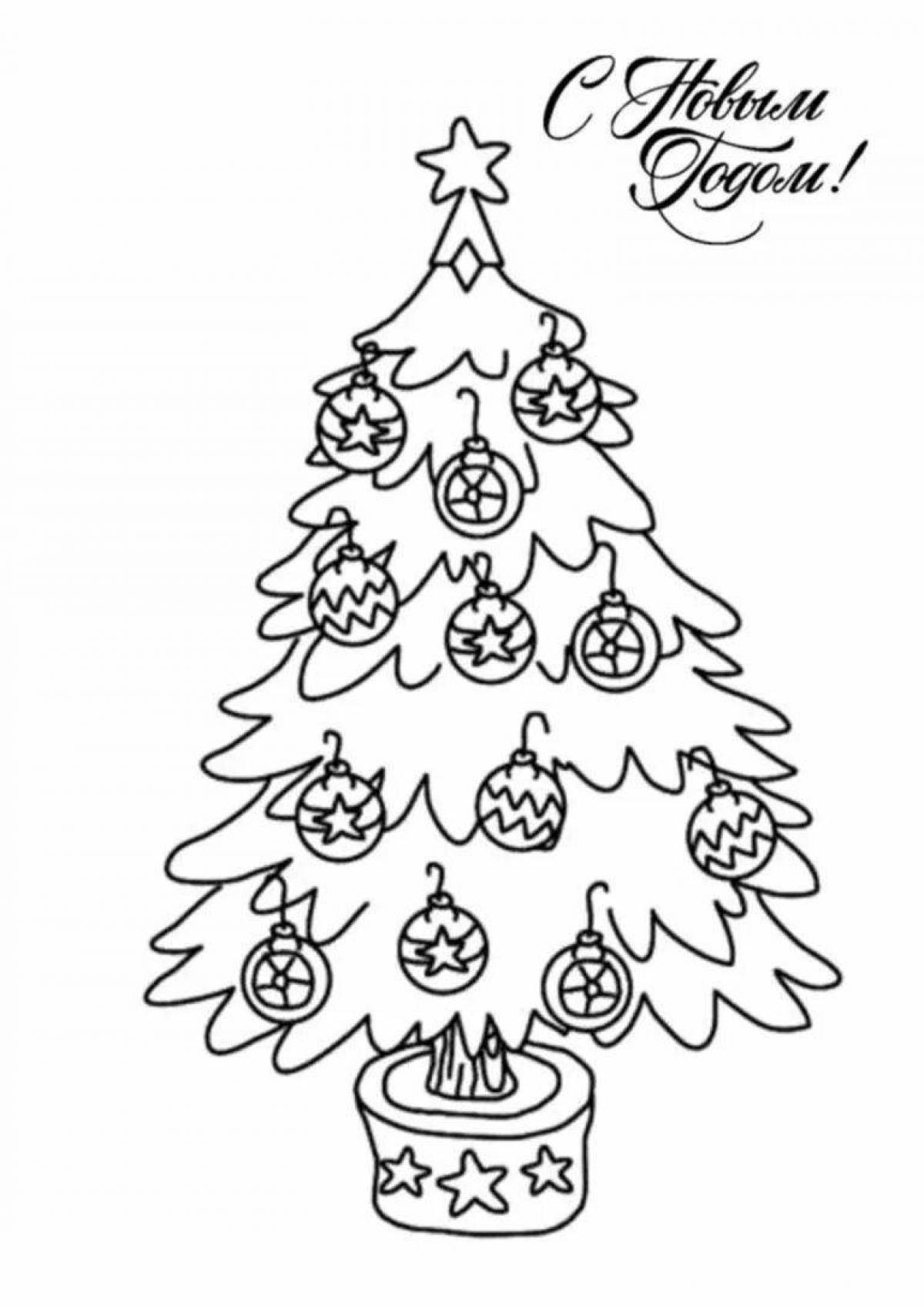 Luminous Christmas tree with balls for children