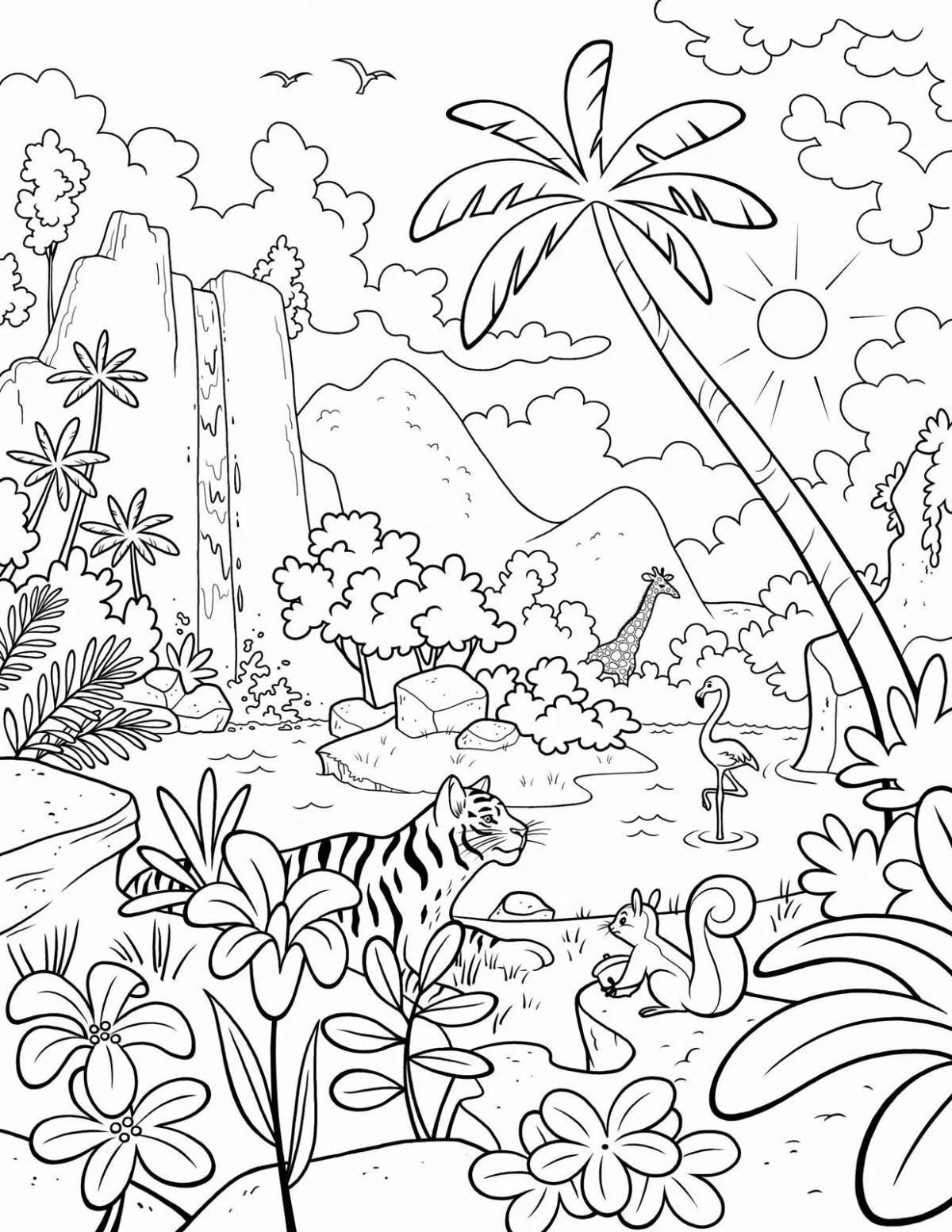 Adorable nature coloring book for 10 year olds