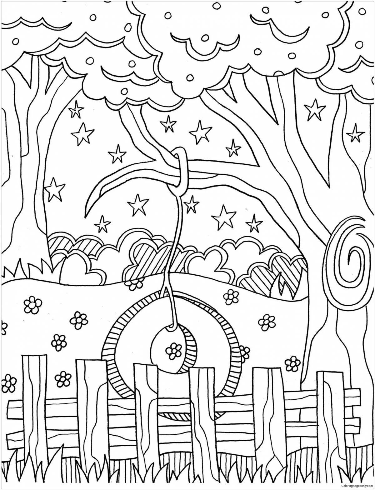 Amazing nature coloring book for 10 year olds