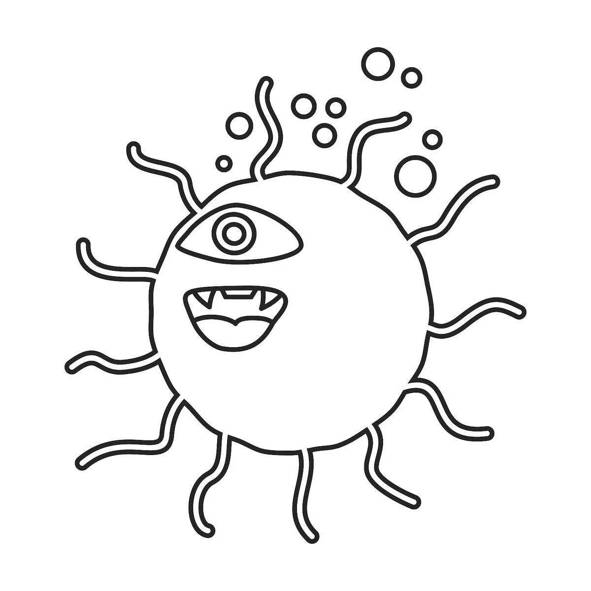 Exciting viruses and germs coloring book