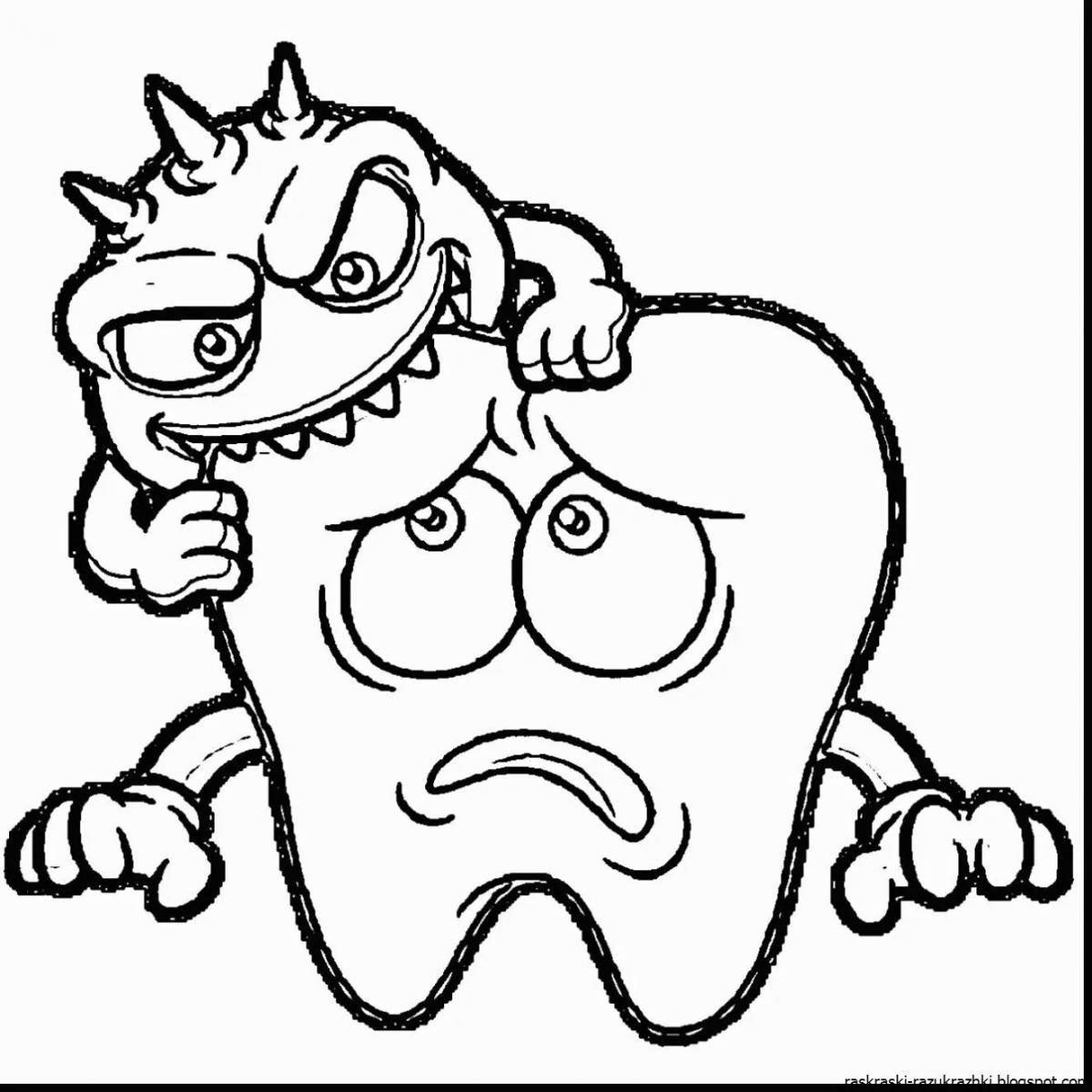 Раскраска Красочные и веселые вирусы и микробы раскраска