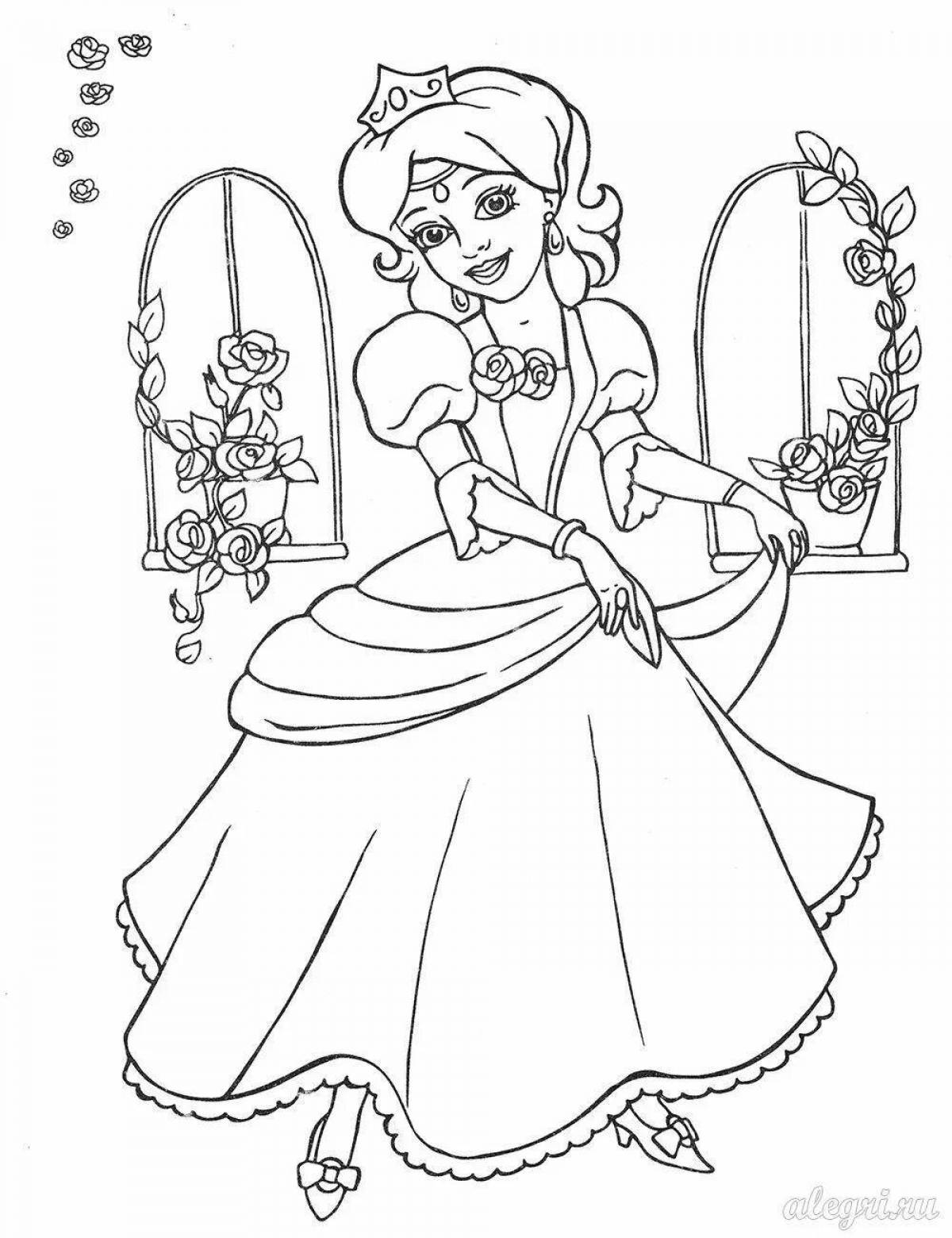 Gorgeous princess coloring pages for girls 7 years old