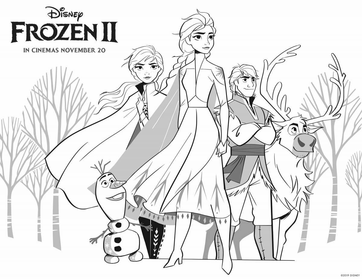Glorious Frozen 2 coloring book for girls