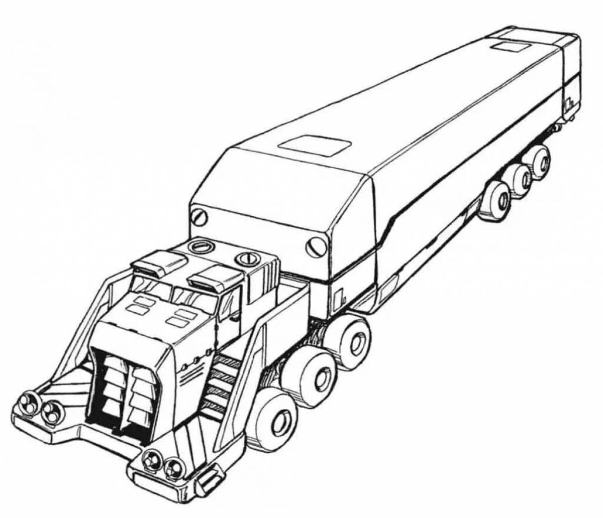 Great military truck coloring book for kids