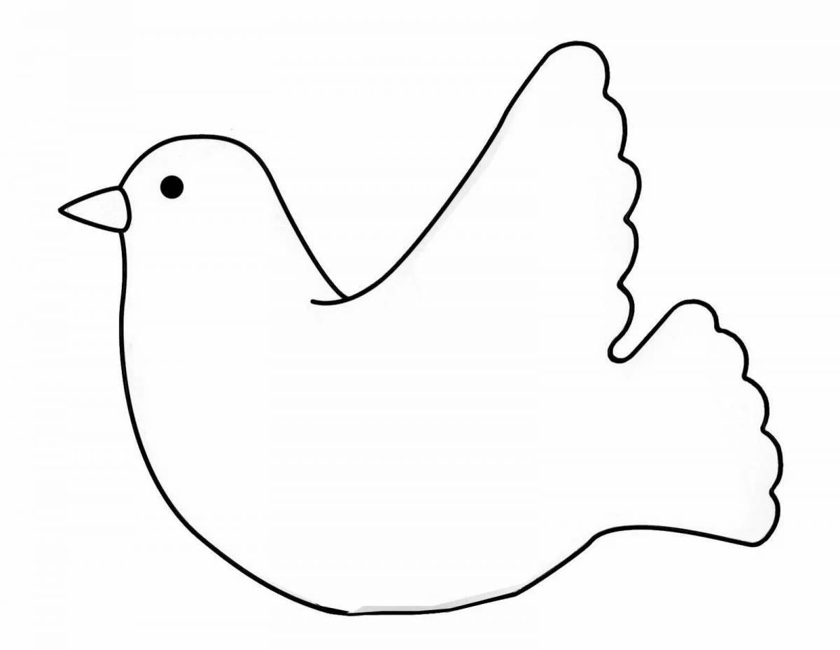 Great dove of peace coloring book for kids