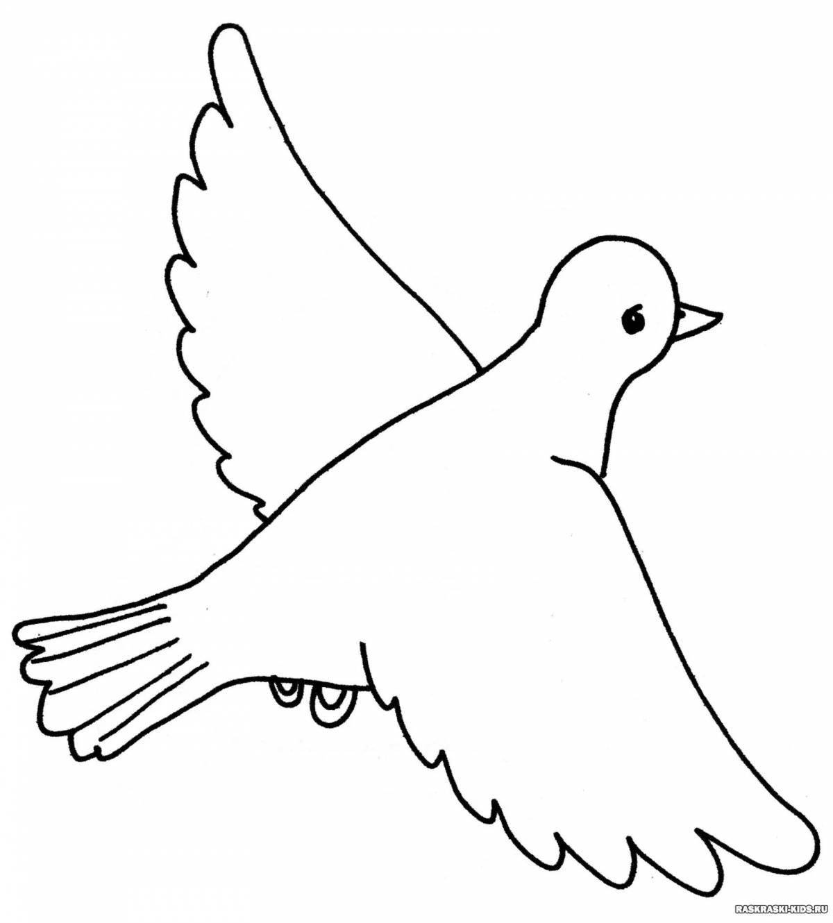 Exquisite dove of peace coloring book for kids