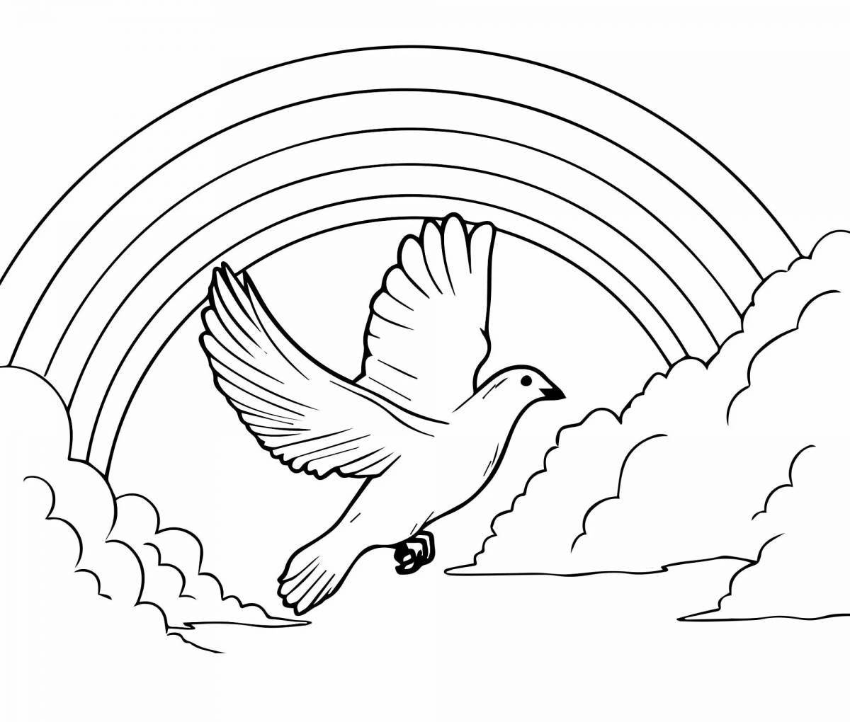 A fun dove of peace coloring book for kids
