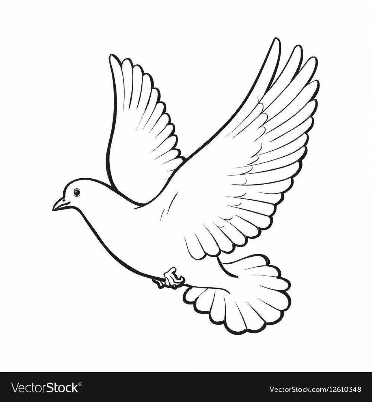 Adorable peace dove coloring book for kids