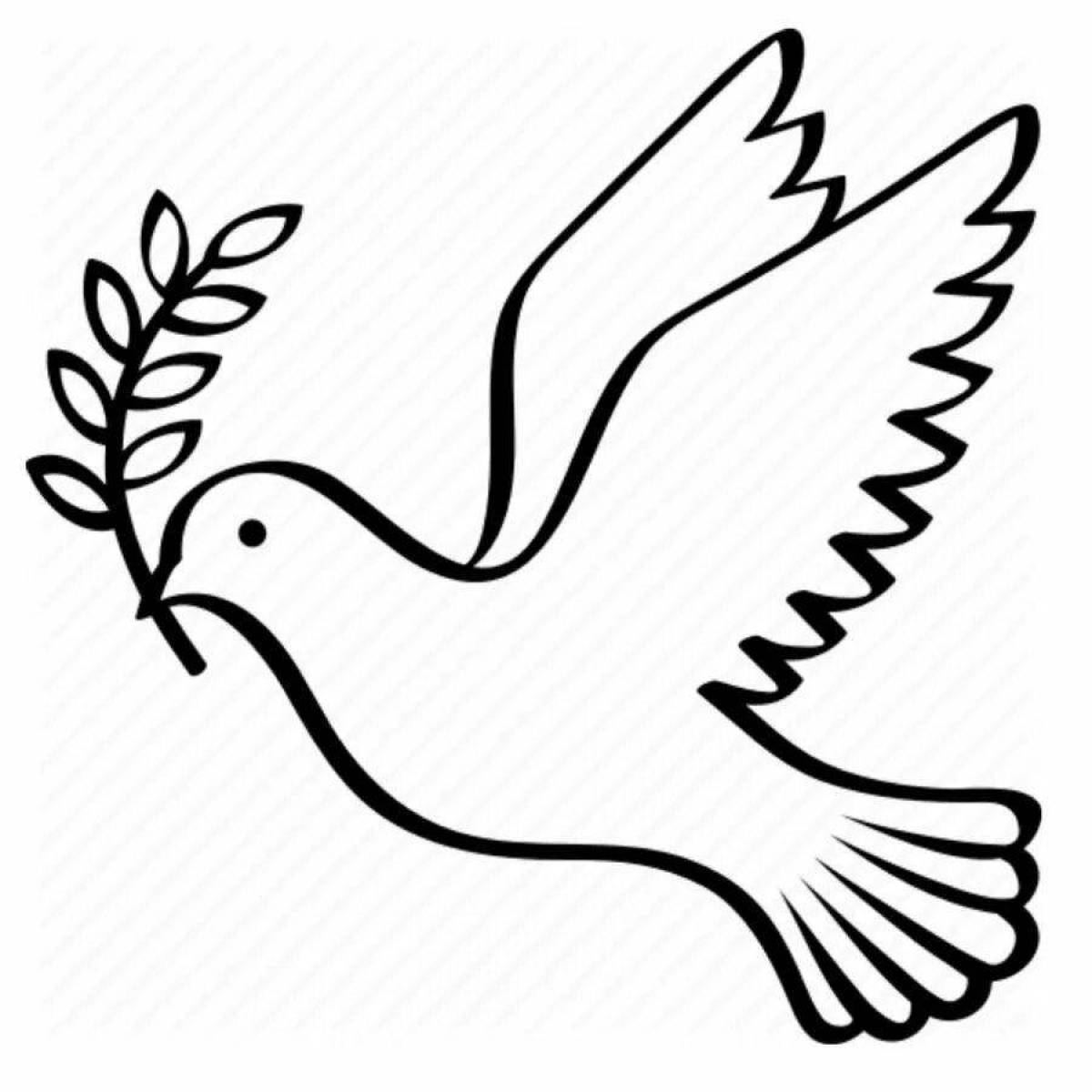 Peace dove coloring book for kids