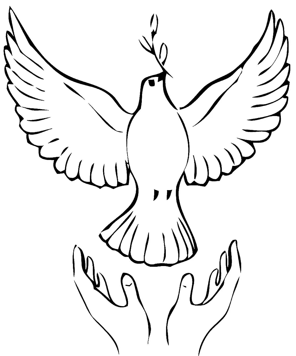 Fun peace dove pattern for kids