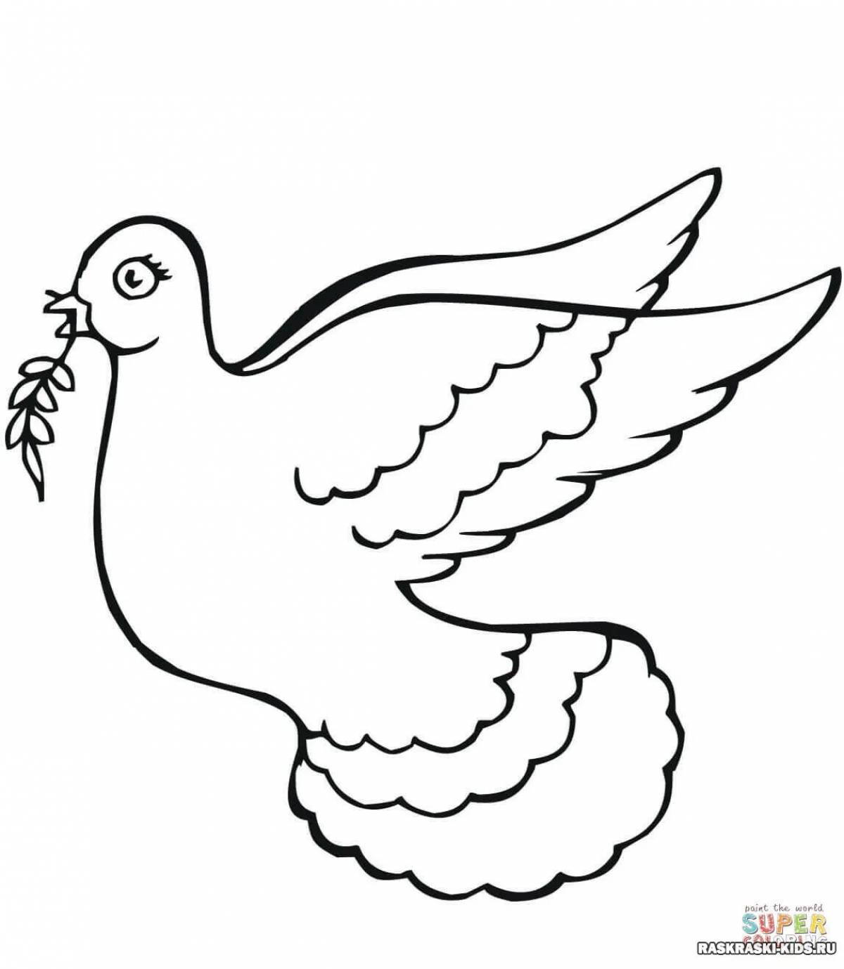 Peace dove for kids template #2