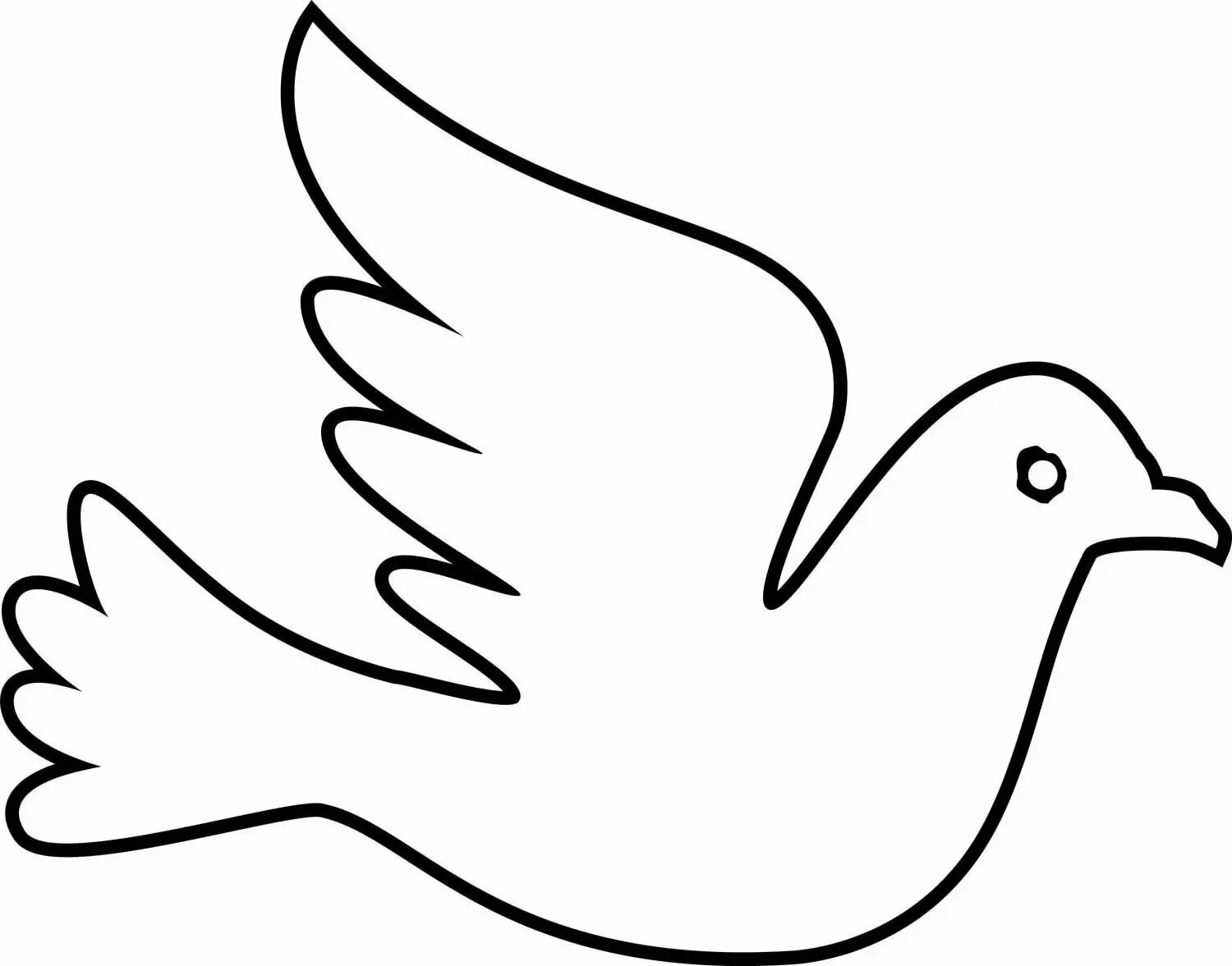Peace dove for kids template #3