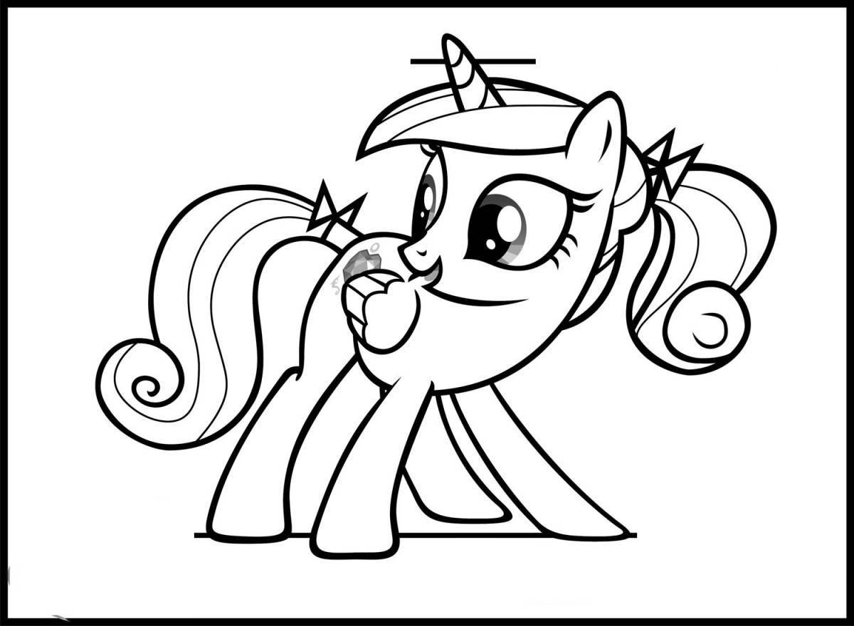 Amazing pony coloring page for 4-5 year olds