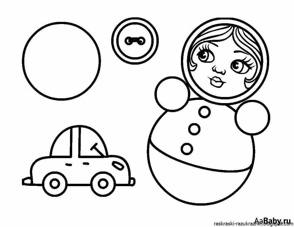 Fun coloring book for 3-4 year olds