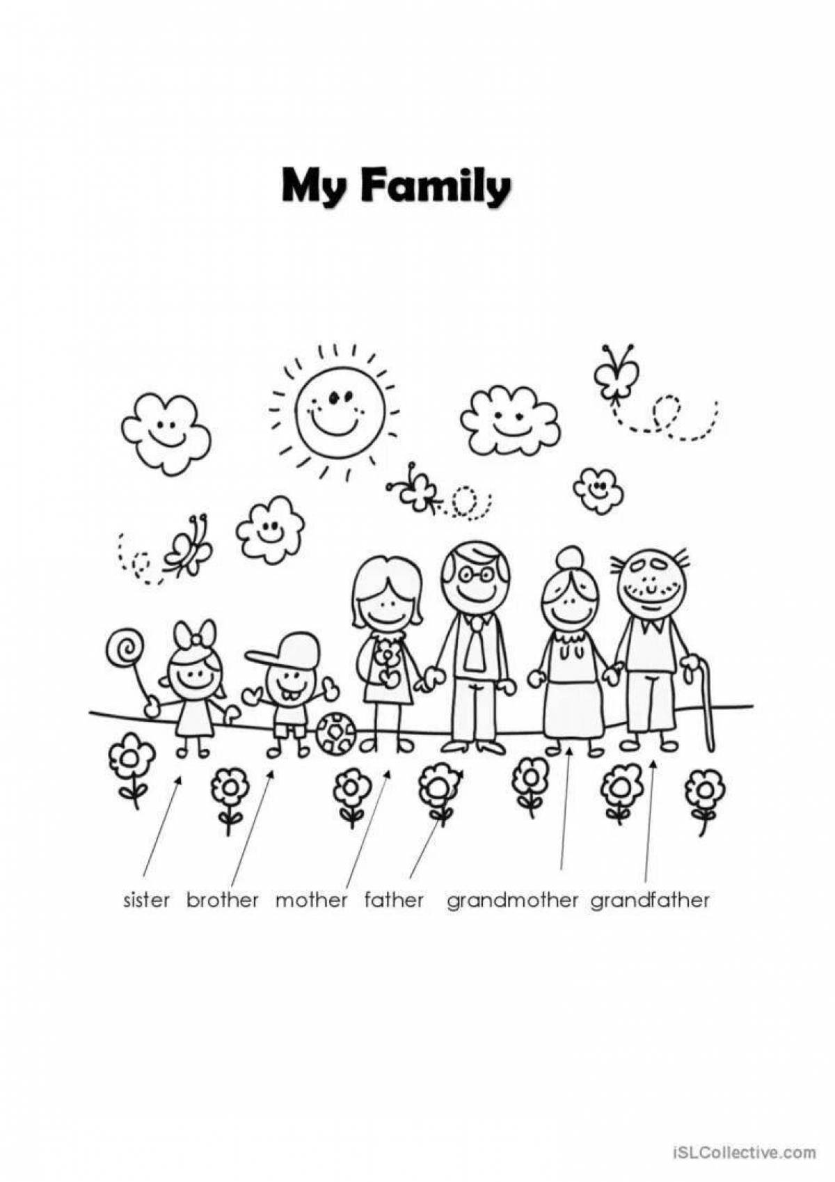 Wonderful family coloring book