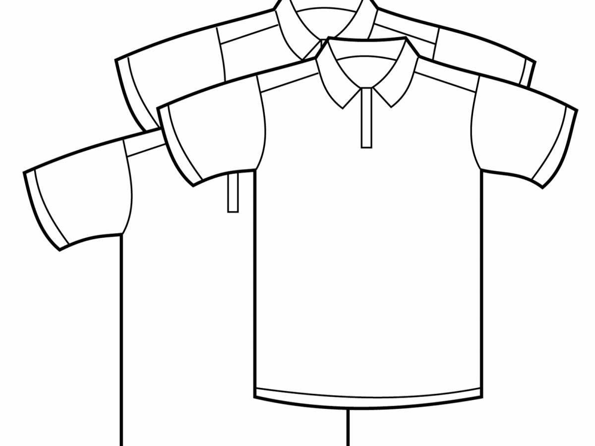 Раскраска рубашка «взрыв цвета» для детей 3-4 лет