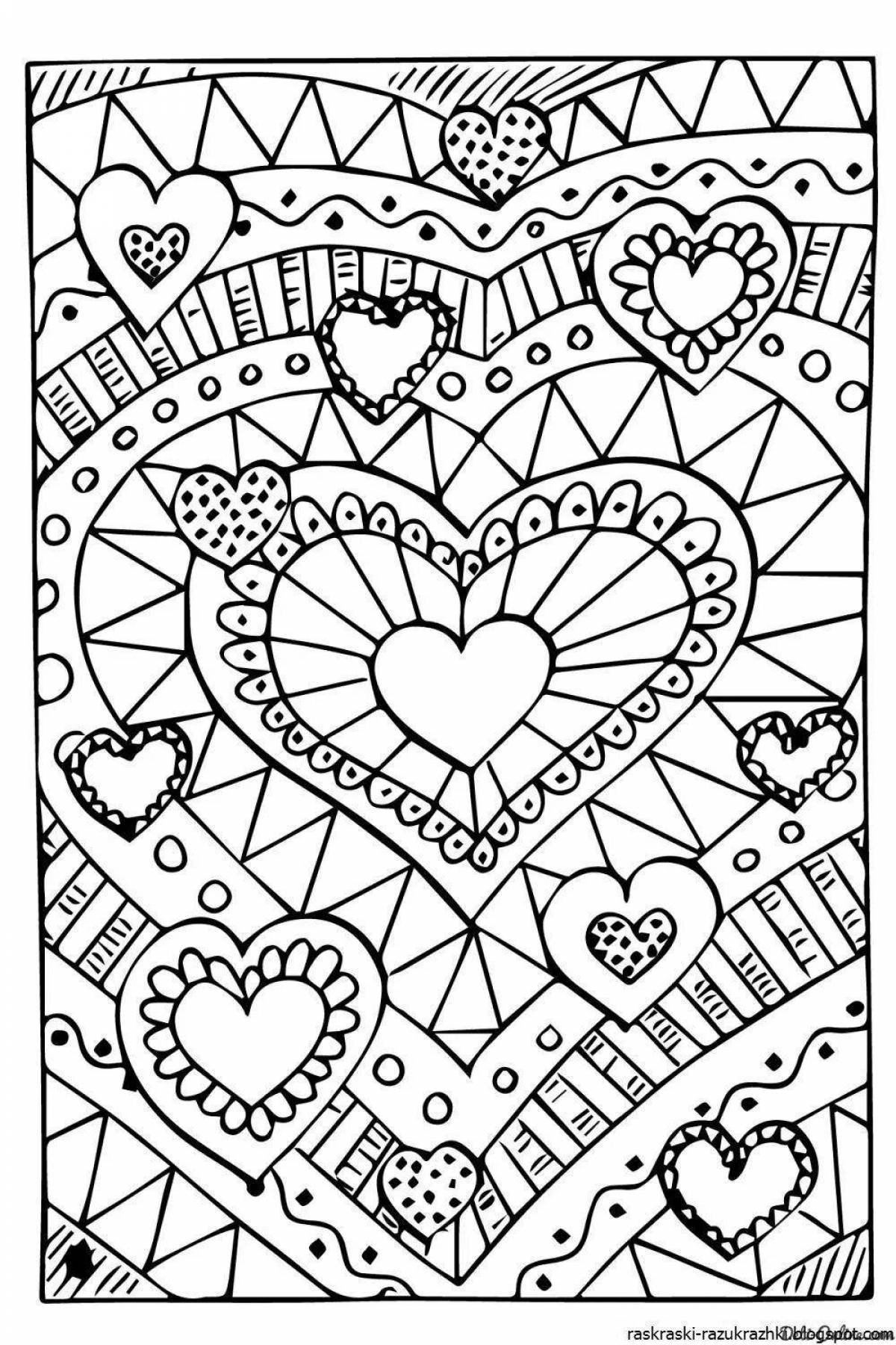 Glorious anti-stress coloring book for girls 10-12 years old