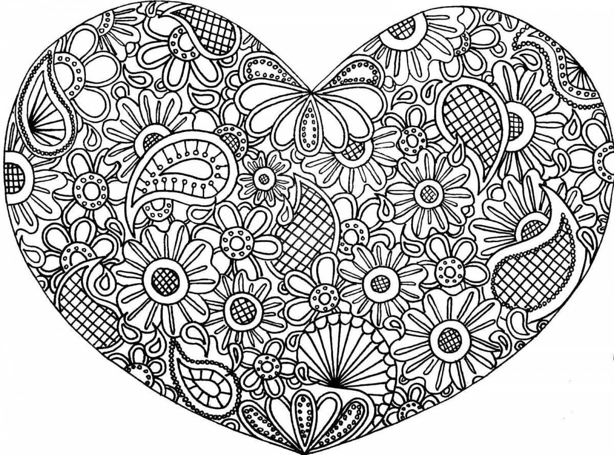 Playful anti-stress coloring book for girls 10-12 years old
