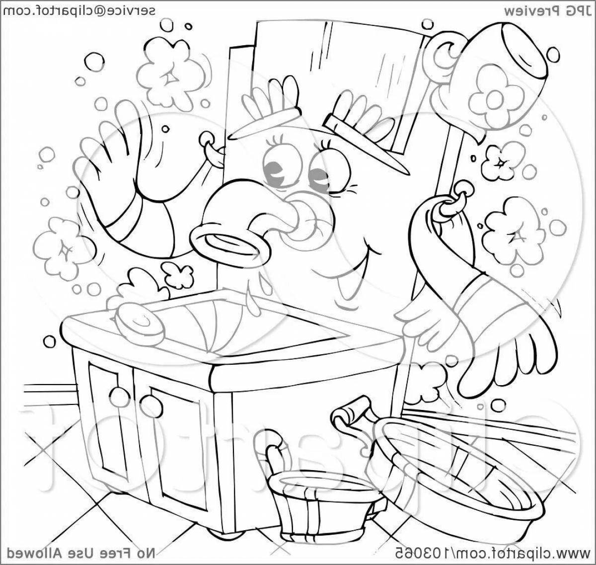 Glorious moidodyr coloring pages for kids