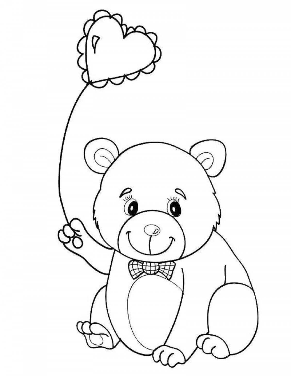 Outstanding bear coloring book for 5-6 year olds
