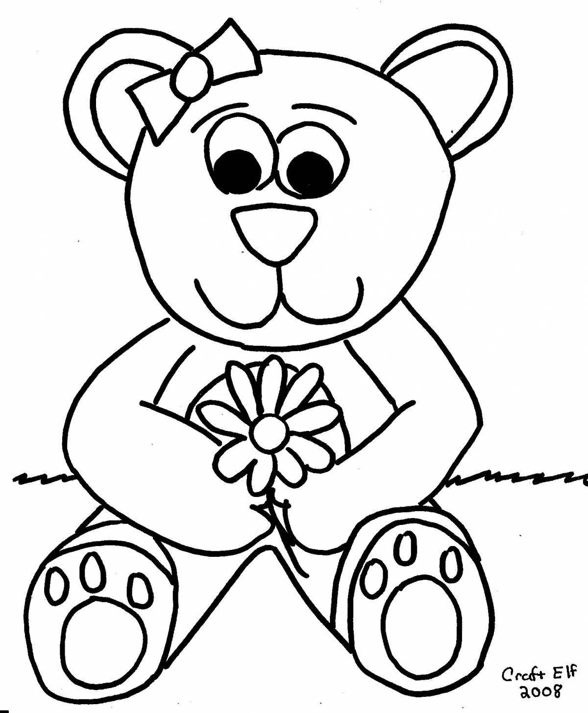 Amazing bear coloring book for kids 5-6 years old