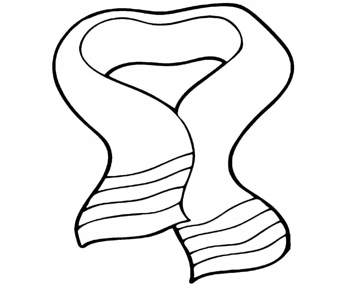 Photo Attractive coloring scarf for 3-4 year olds