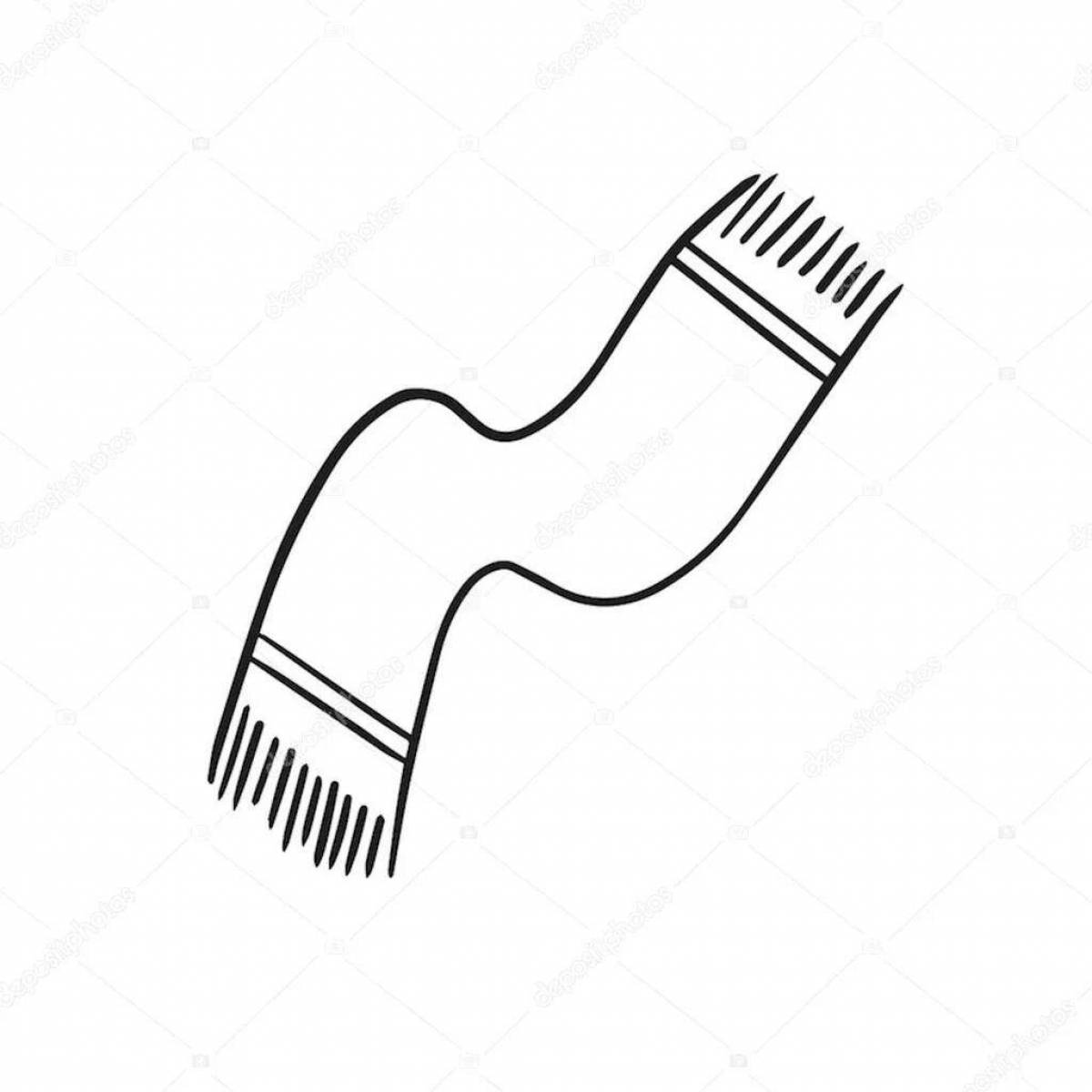 Photo Sweet scarf coloring book for 3-4 year olds