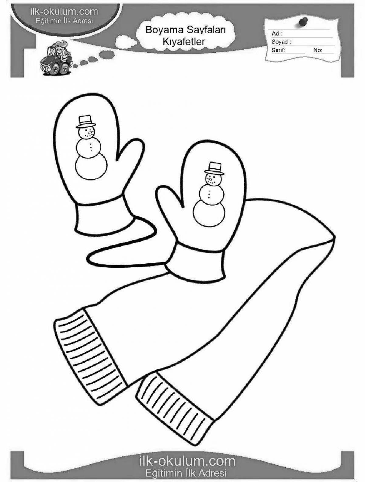 Photo Humorous coloring scarf for children 3-4 years old