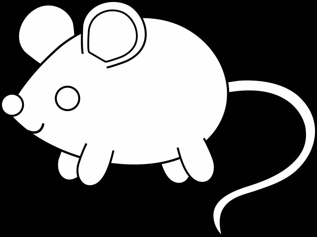 Cute mouse coloring book for 2-3 year olds