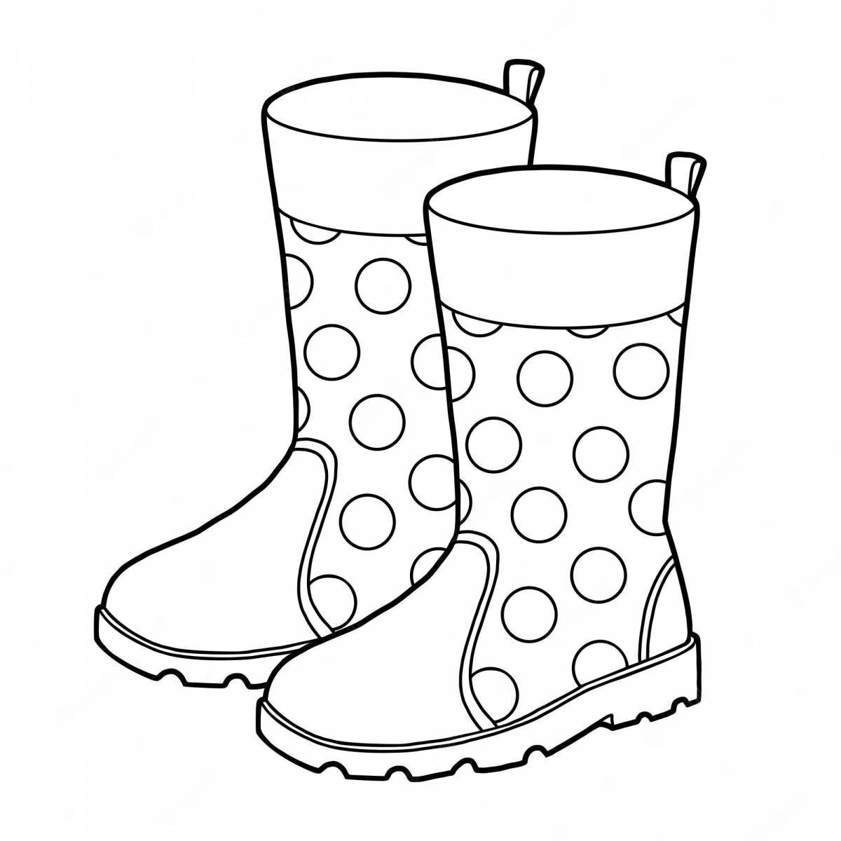 Colourful shoes coloring book for children 2-3 years old