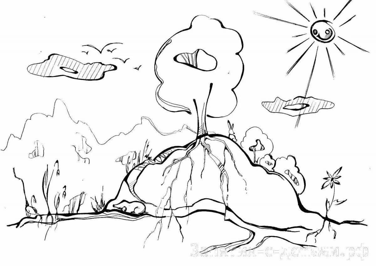 Inspirational nature coloring book for preschoolers