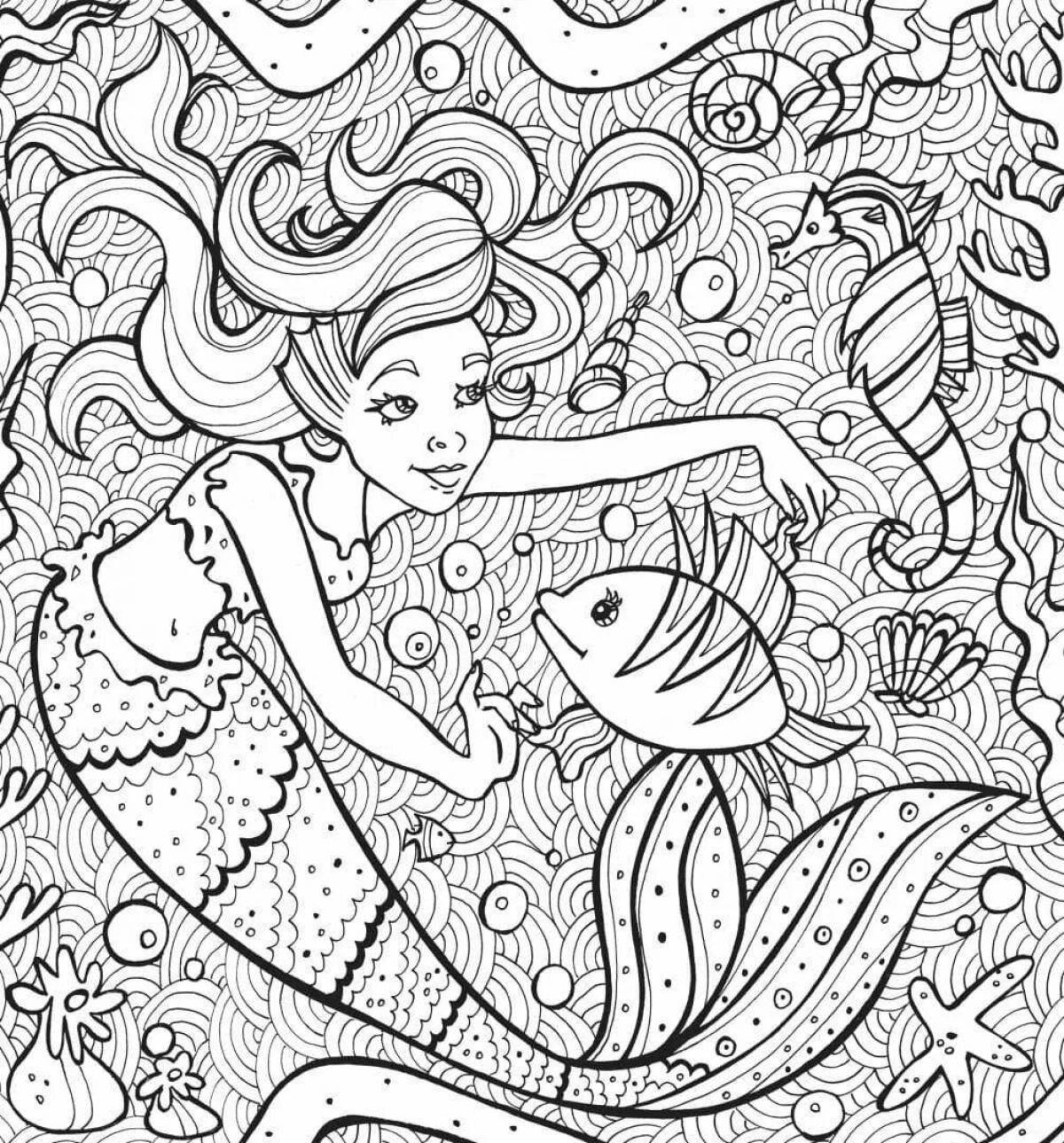 Exquisite coloring book for 11 years for girls difficult