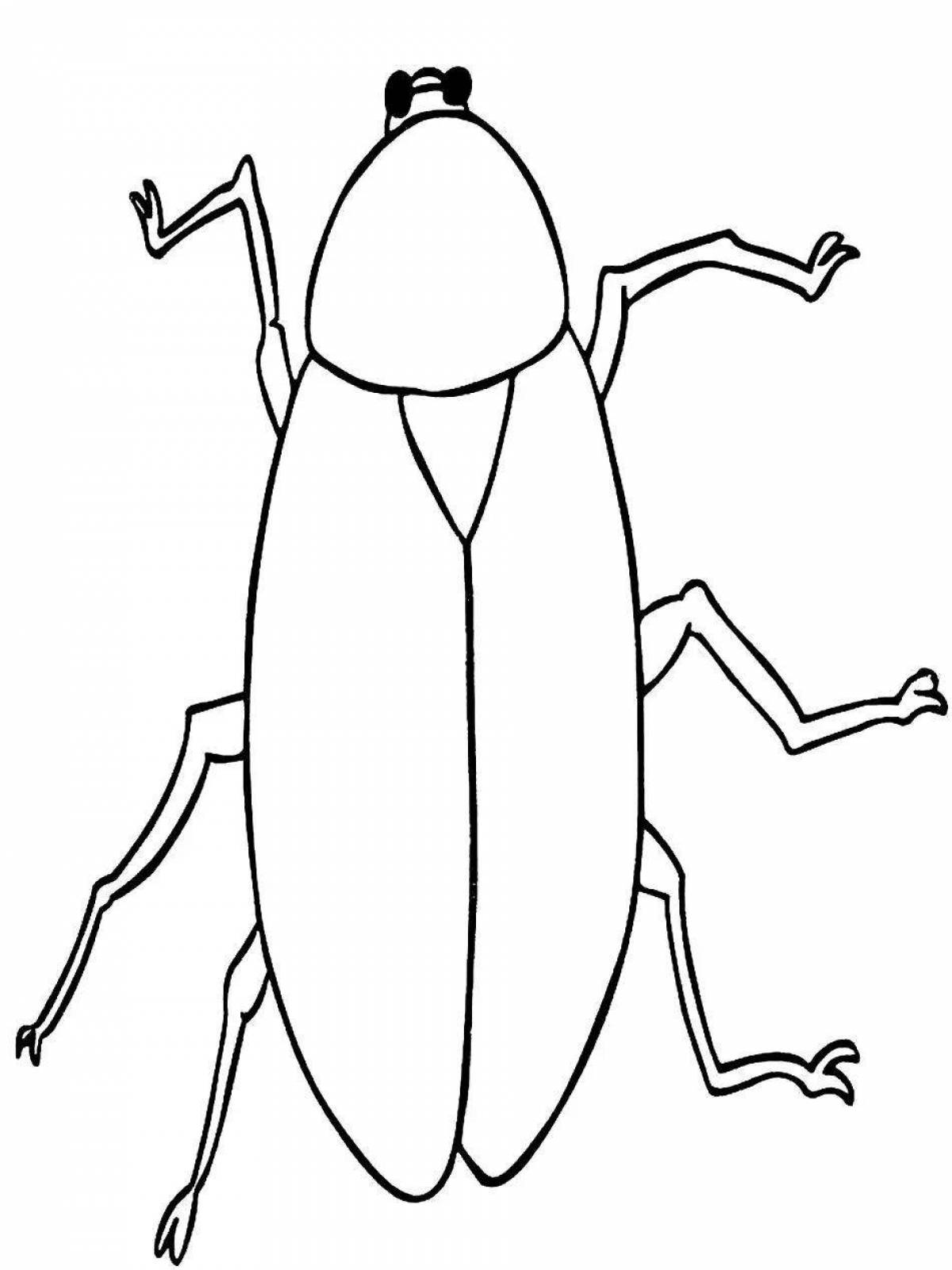 Раскраски насекомые таракан