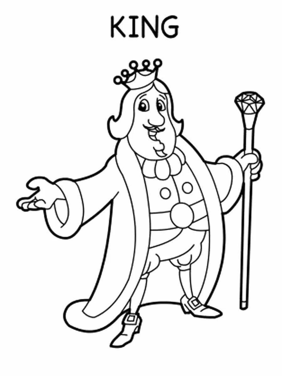 Раскраска царь. King Coloring for Kids. King картинка для детей на английском. Король раскраска на английском. Буква k в английском языке раскраска Король.