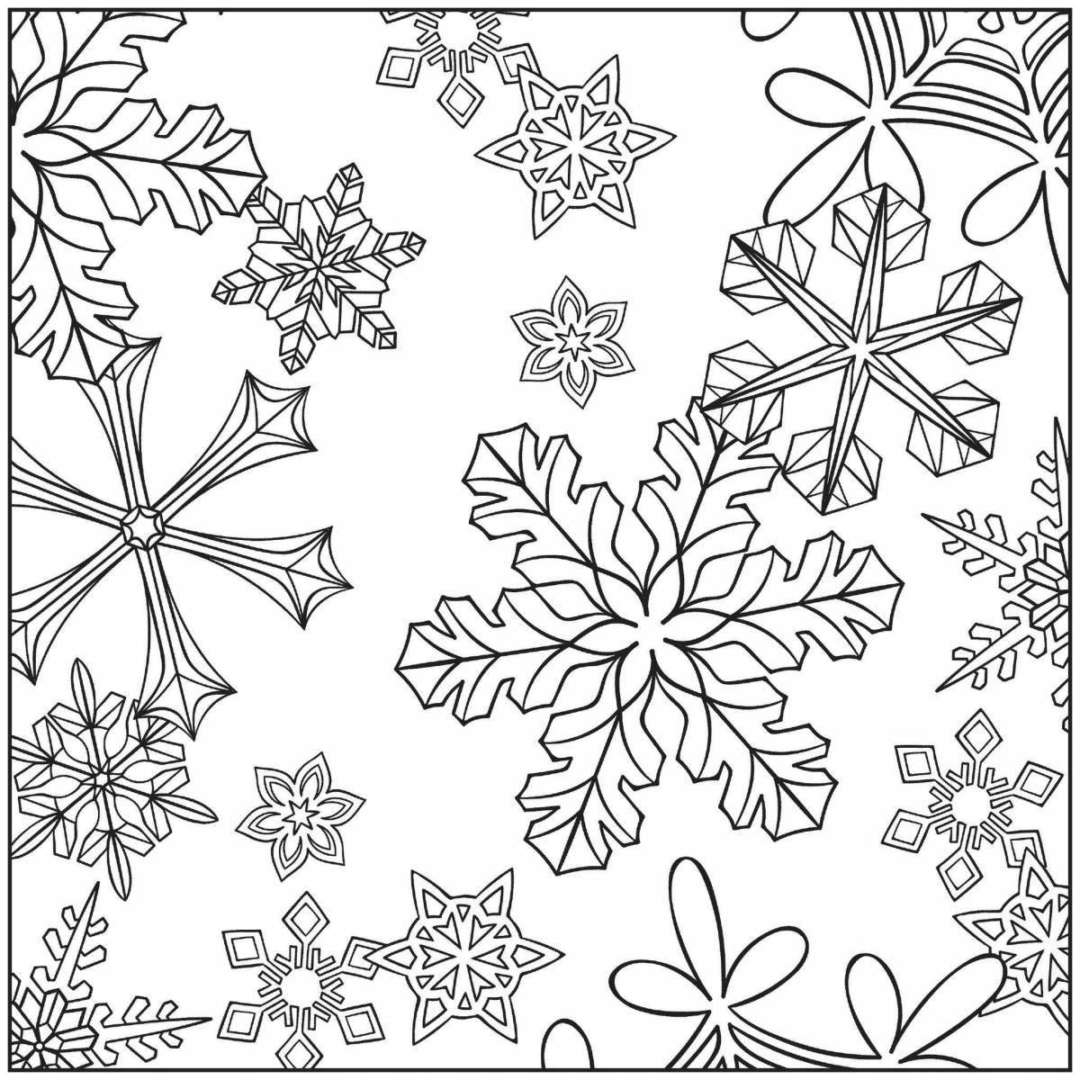 Gorgeous frosty window coloring patterns for kids