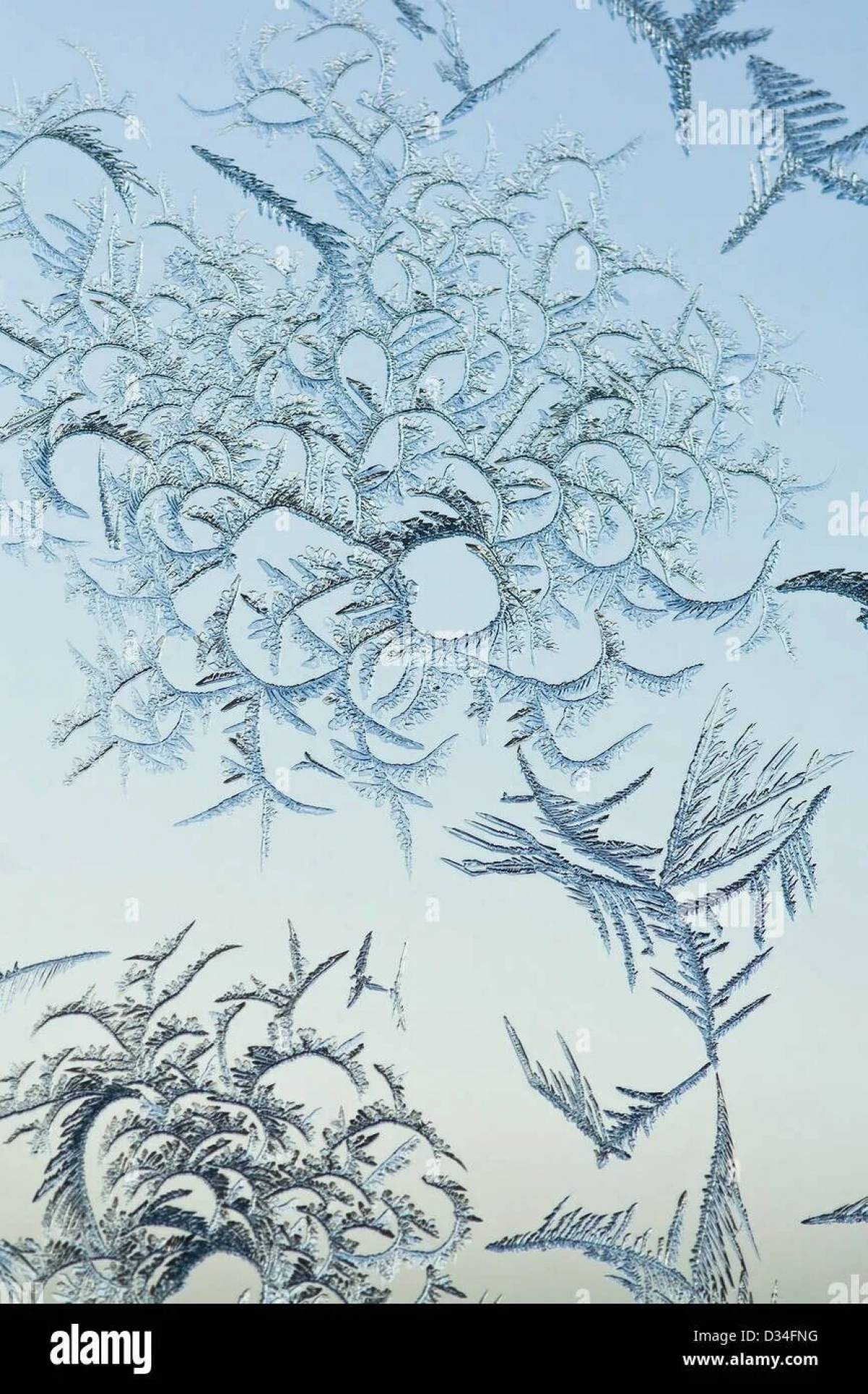 Creative coloring patterns on the frosty window for kids