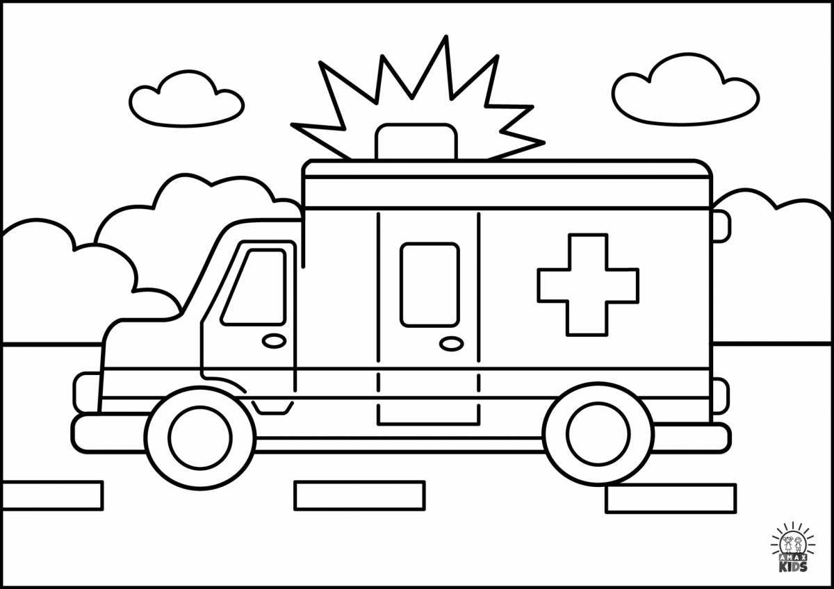Great special vehicle coloring book for kids