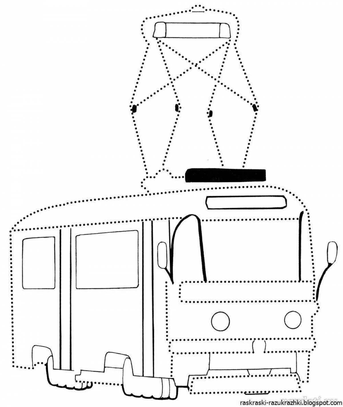 Vivacious special transport coloring page for kids