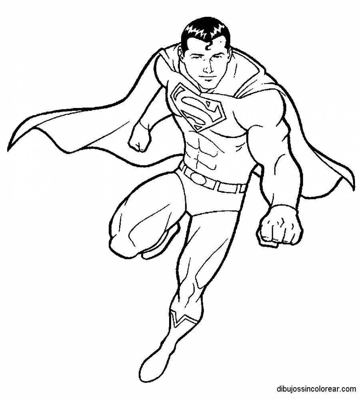 Superman fun coloring book for kids 3-4 years old
