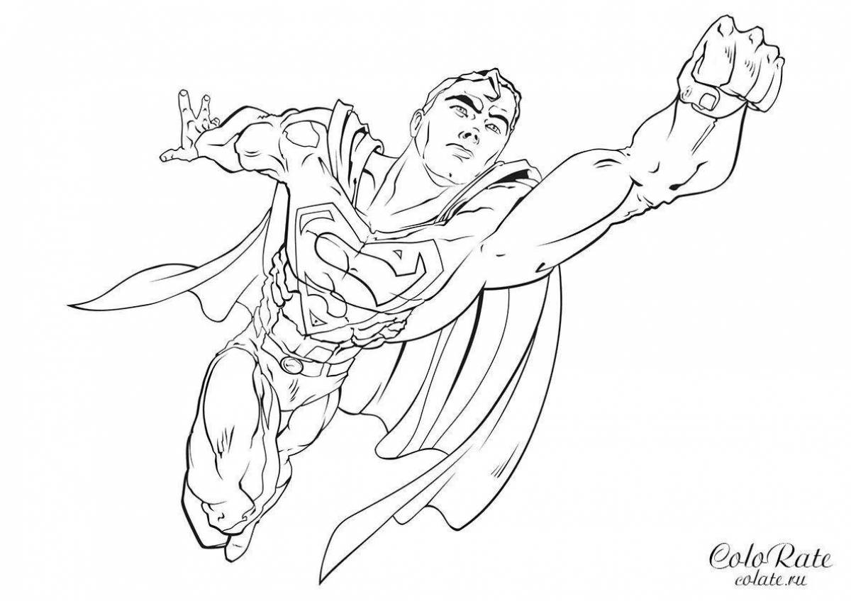 Superman coloring book for kids 3-4 years old