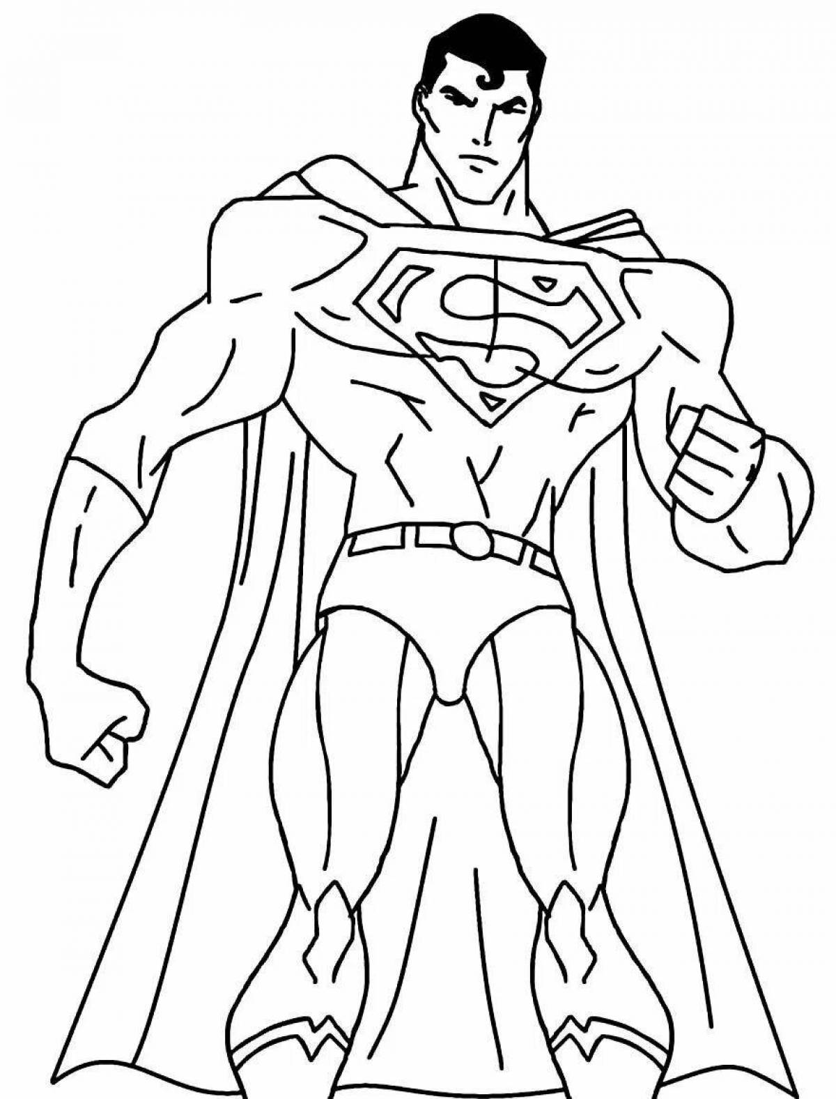 Superman fun coloring book for kids 3-4 years old