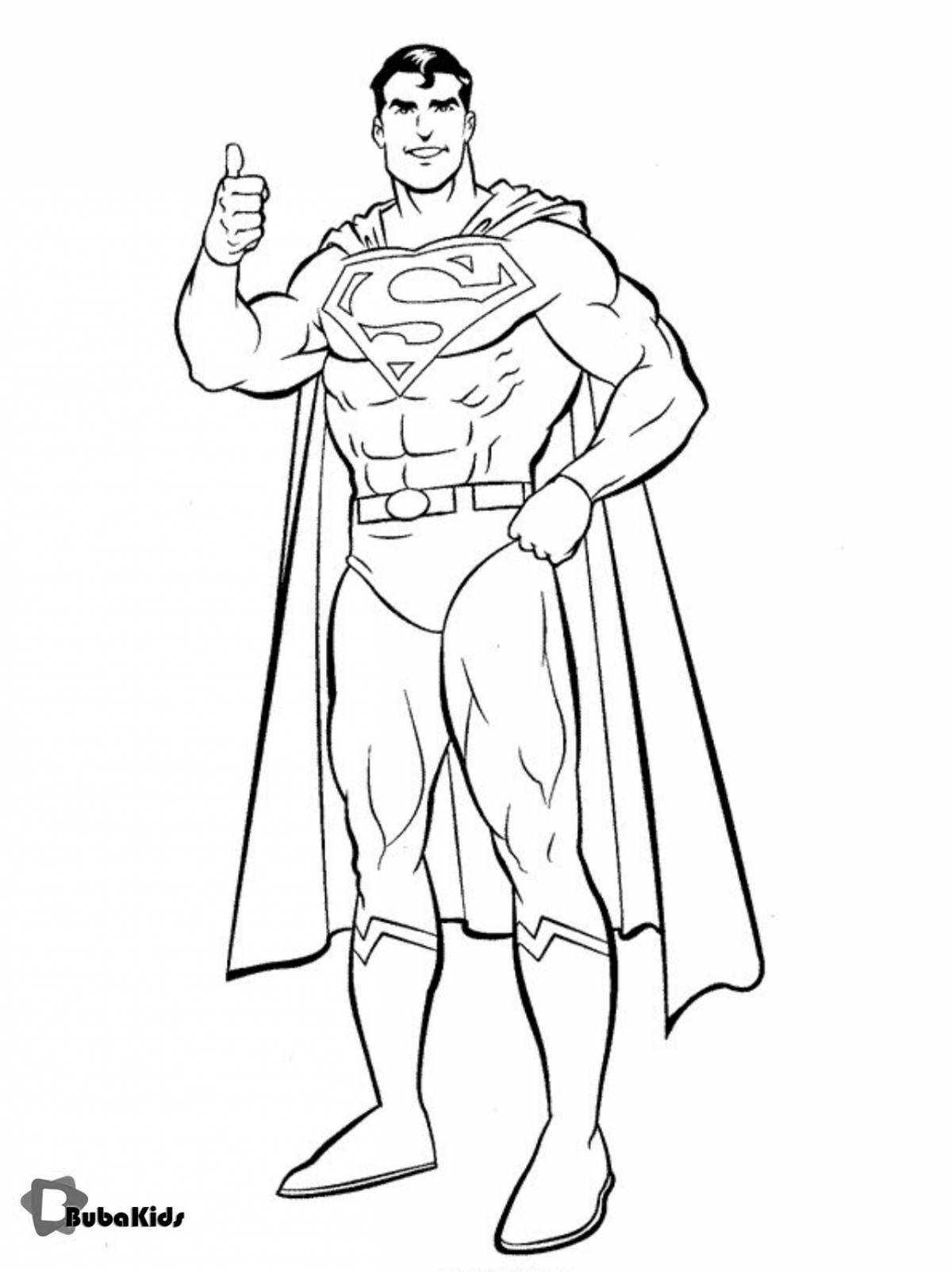 Innovative superman coloring book for kids 3-4 years old