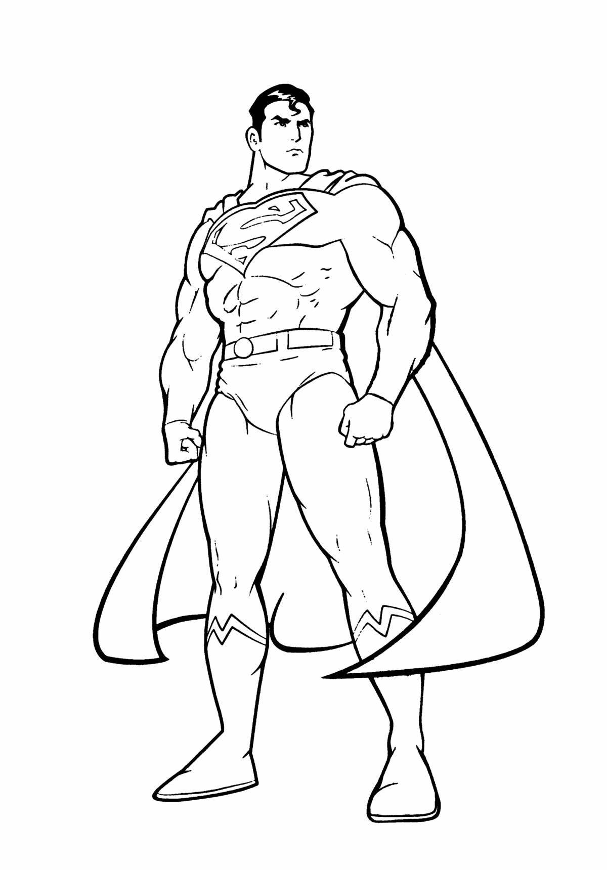 Wonderful superman coloring book for kids 3-4 years old