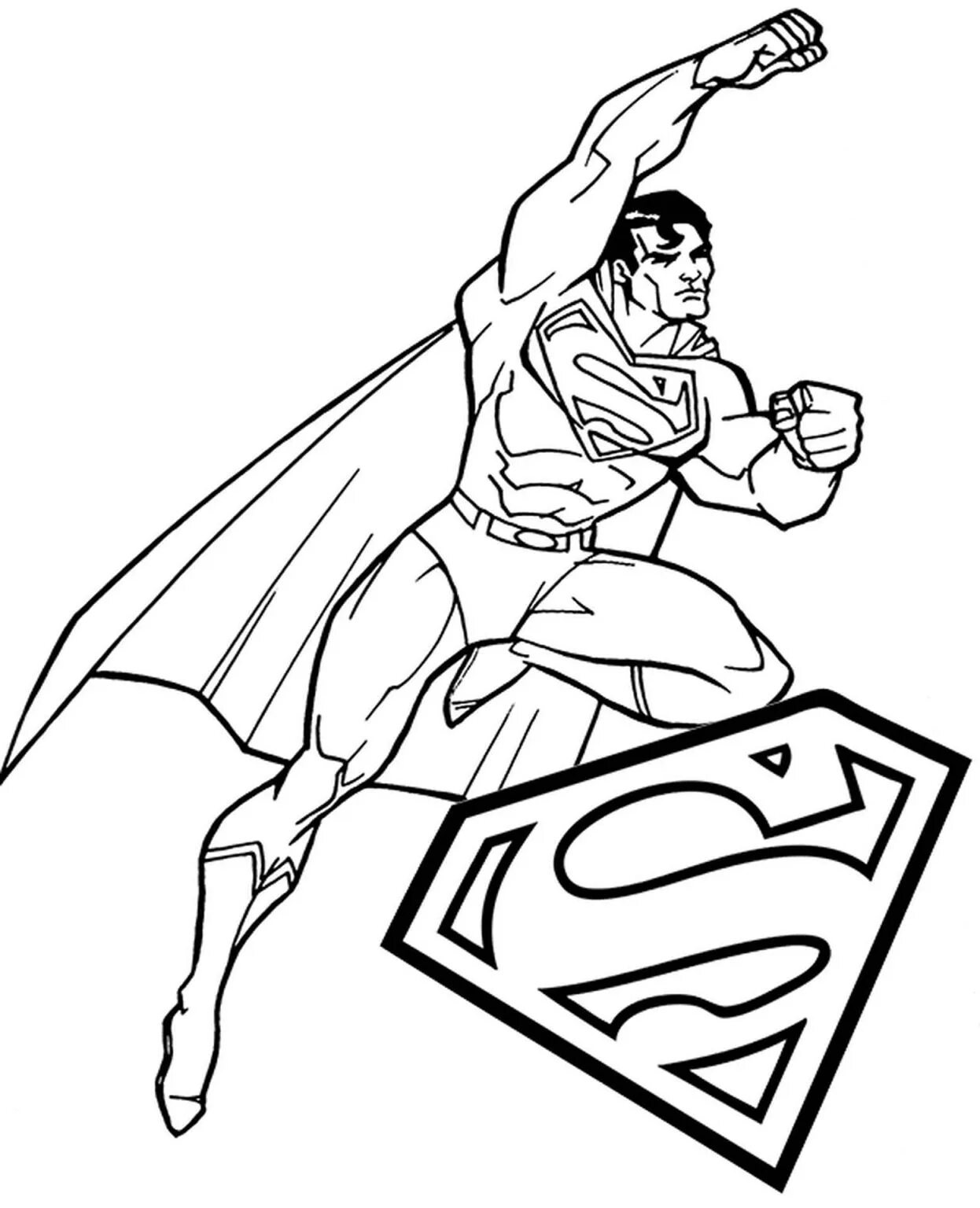 Раскраски для мальчиков Супермен