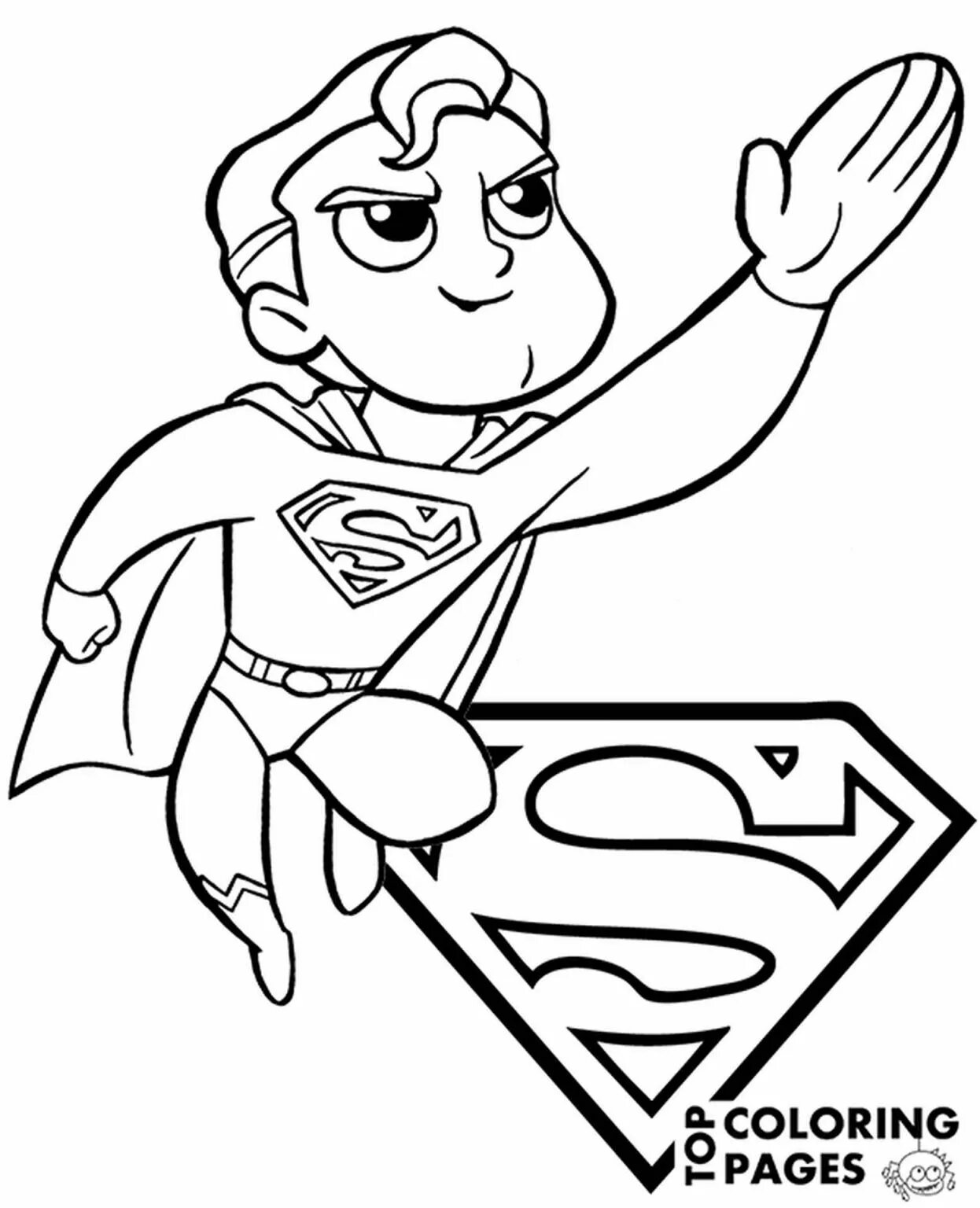 Раскраска - Лига Справедливости - Супермен | MirChild