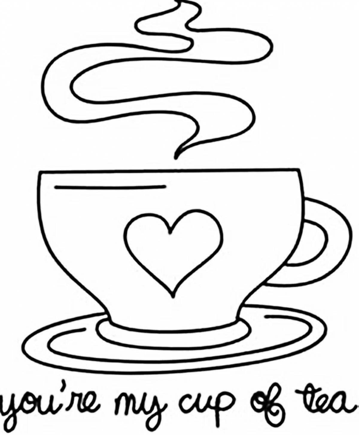 A wonderful template for a cup and saucer application