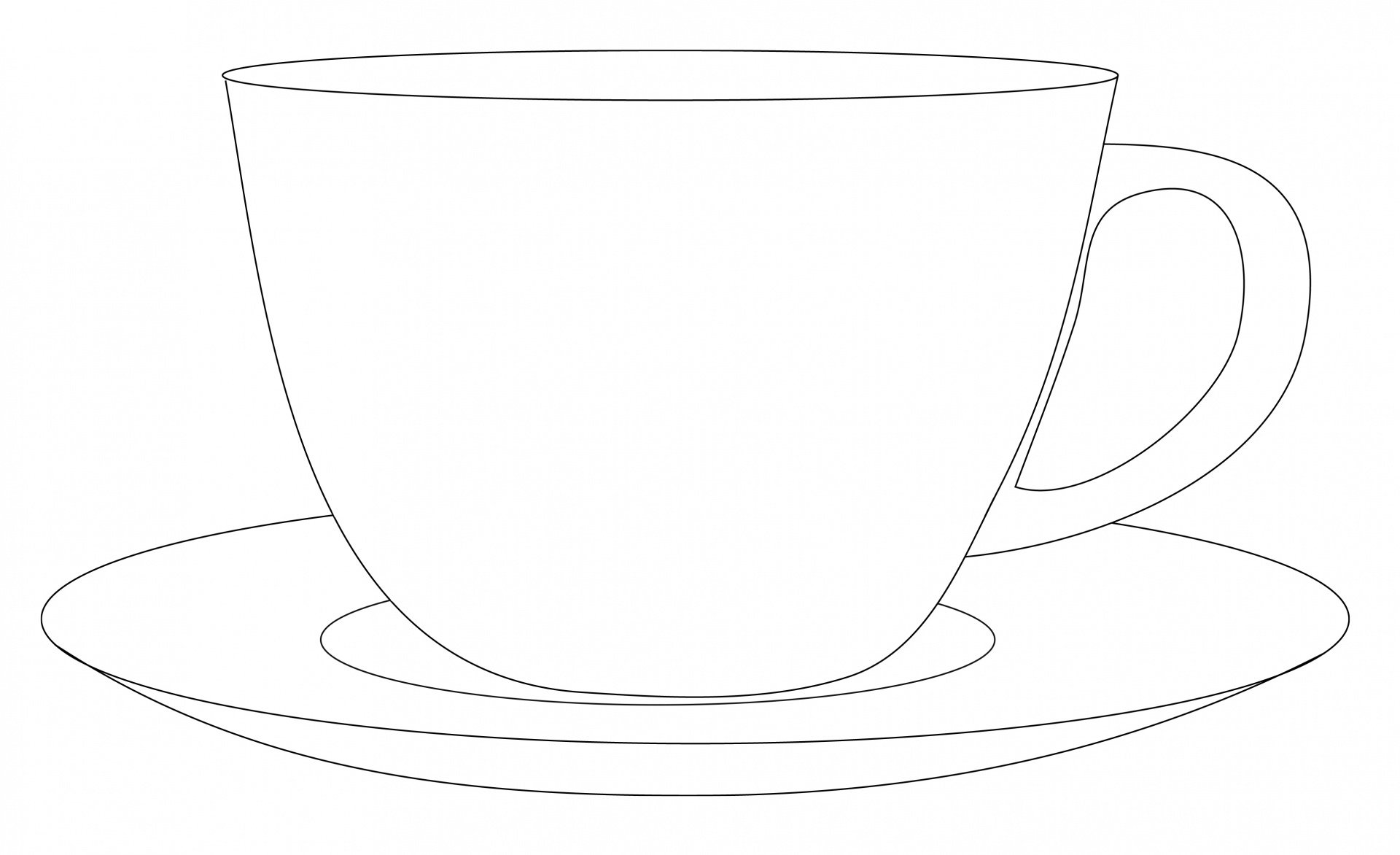 Exquisite applique cup and saucer template