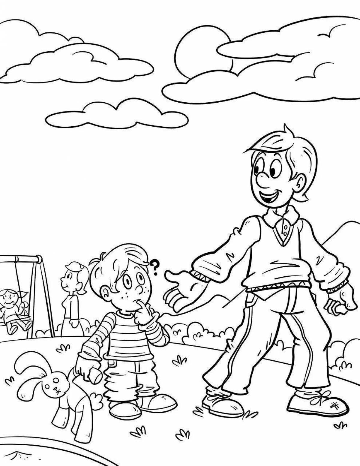 Colorful coloring book for preschoolers