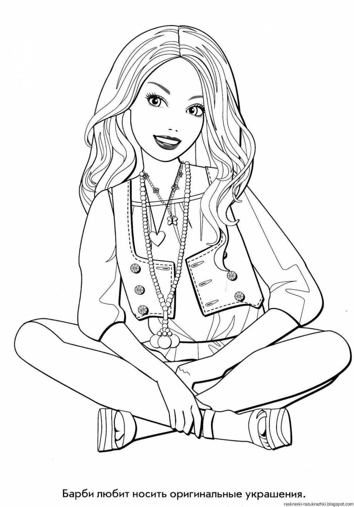 Joyful modern coloring for girls 10 years old